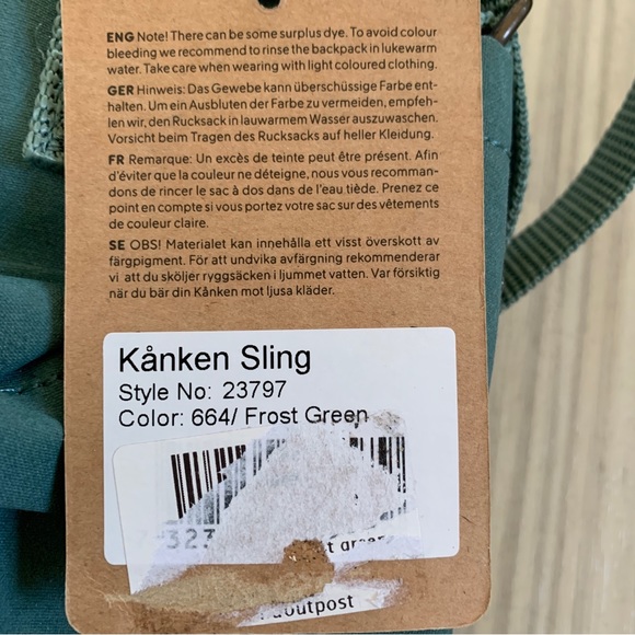 Fjallraven Kanken Sling in Frost Green NWT - Picture 7 of 7